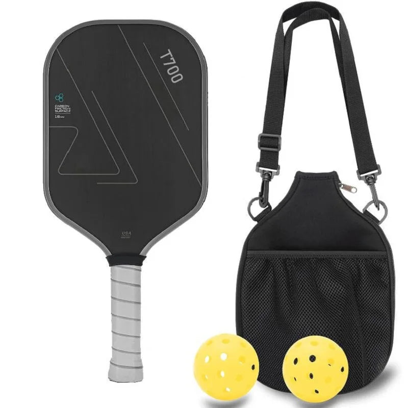 Raquette Pickleball T700 – Carbone 16mm, Grip Antidérapant