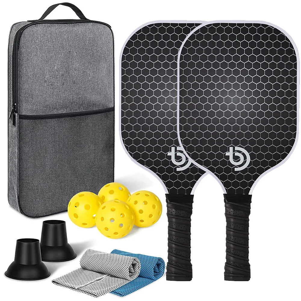 NoEnName_Null – Set de 2 Raquettes Pickleball Résistantes pour Intérieur et Extérieur