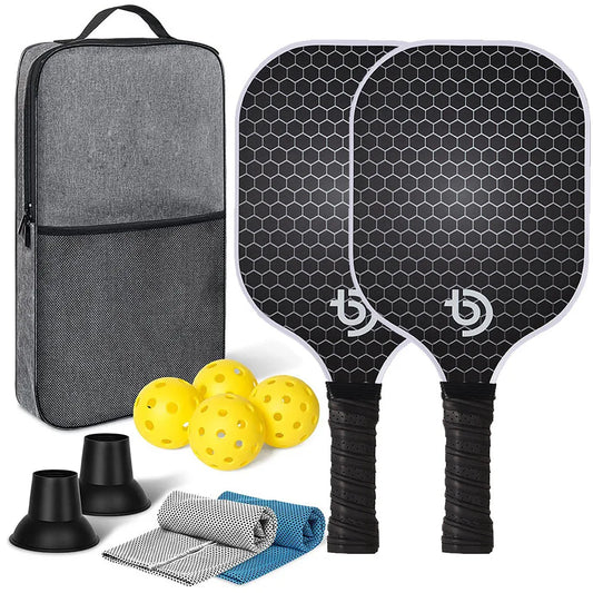 NoEnName_Null – Set de 2 Raquettes Pickleball Résistantes pour Intérieur et Extérieur